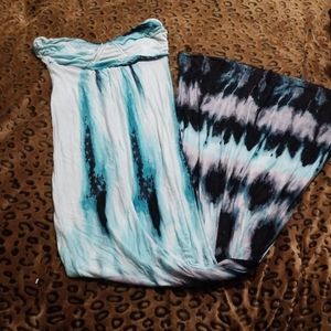 Stretchy strapless maxi dress